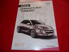 OPEL Adam "Germany´s next Topmodel" Sondermodell Prospekt Poster Brochure 2014