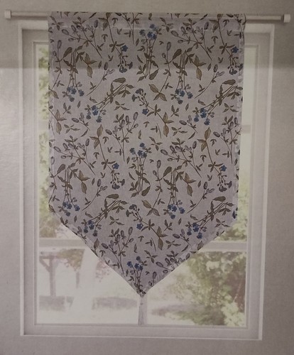 Kurzgardine mit blumenmuster - kurzgardine,