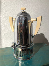 Teekanne antik Wasserkocher Wassererwärmer Kaffeekanne Art Deco silber