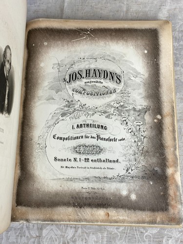 Antikes notenbuch haydn - notenbuch,, haydn´s