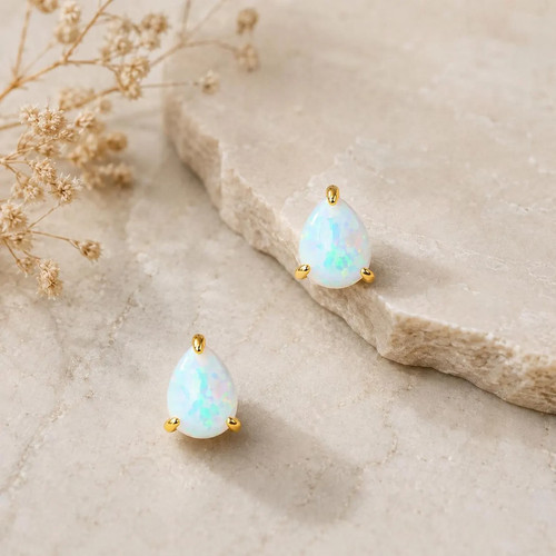 äthiopischer opal ohrstecker - opal,