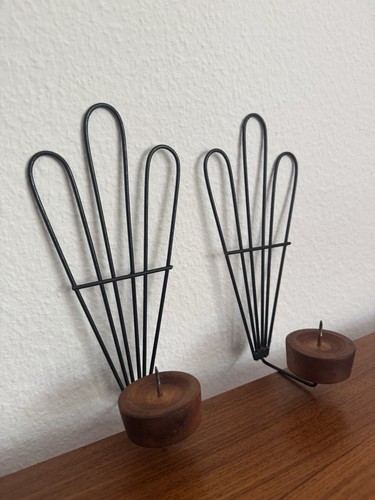 Kerzenhalter 60er jahre string - kerzenhalter,