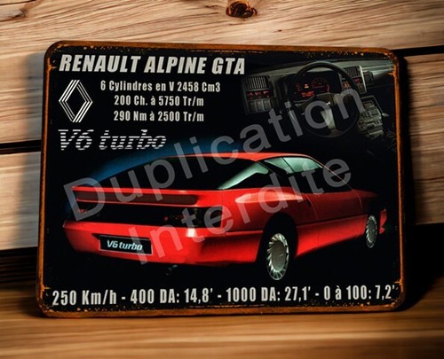 Oldtimer blechschild renault - oldtimer,