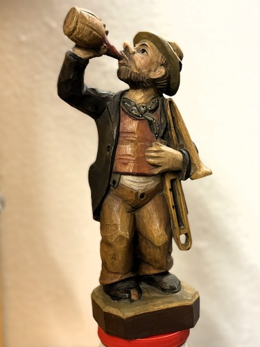 Holzfigur musiker mit - holzfigur, „musiker