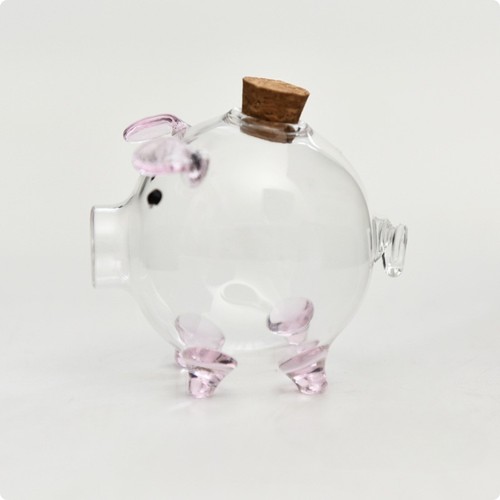 Sparschwein aus glas dekorativ - sparschwein,