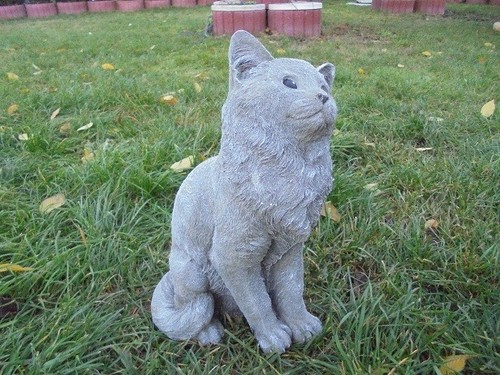 Gartenfiguren katze sitzend - gartenfiguren,katze,
