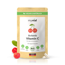 Bio Vitamin C 120 Kapseln: Natürliches Acerola | Hochdosiert | Made in Germany