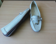 Filippo Raphael Leder Schuhe Slipper in Beige Gr. 37 w. NEU