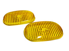 2x Glas Streuscheibe Hella 128 Nebelscheinwerfer gelb Porsche 356 911 Mercedes