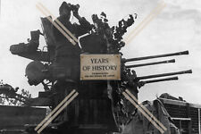 Foto Vierling Flak Soldat mit