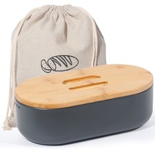 GRAU Brotbox mit Deckel -