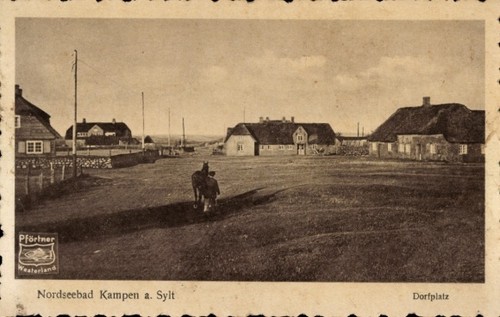 Kampen auf sylt nordseebad - ak, sylt,