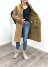 FAUX-FUR & FAUX-SUEDE COAT Damen, Größe S, made in Italy
