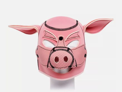 Neopren pink schweinemaske - neopren,
