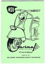 Betriebsanleitung NSU Prima Fünfstern, A 5,