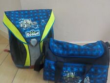 Schulranzen Tornister Scout Nano Power Tractor mit Sporttasche