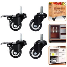 4/8X Lenkrollen Transportrollen 40mm Räder für Möbel 360° Drehbar Möbelrollen