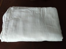 Stoff Weiß Baumwolle Jacquard Breite Streifen 120x360cm