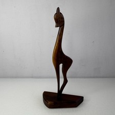 Holz Hirsch Figur Holz Tier Vintage Deko Aufsteller Geschenk