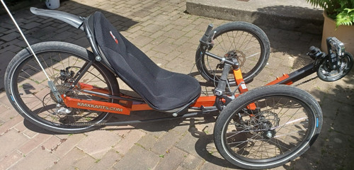 Kmx liegerad dreirad - dreirad, orange