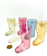 Vintage Glasstiefel 6er Set