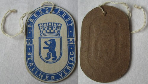 Ddr papp abzeichen pressefest - ddr,
