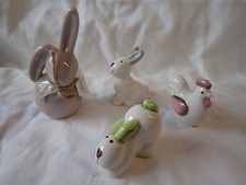 Hobby Fun - Keramik Osterhasen + Hühner - ca. 4 cm  - Ostern  Osterdeko
