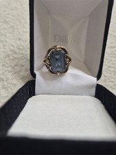 Antik Jugendstil Art Deco - 585 GOLD  - Schmuck RING mit Aquamarin 