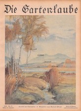 Herbst am Chiemsee - Rudolf Sieck - 1928 - Historisches Titelblatt ~21x29cm