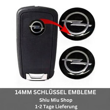 2x Opel Schlüssel Emblem 14mm