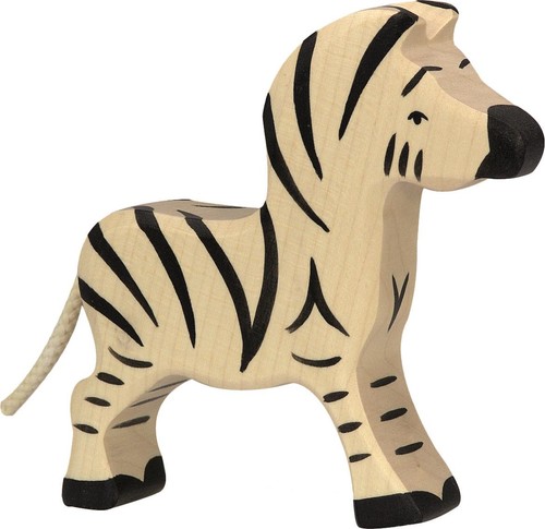 Holztiger zebra aus holz - zebra,