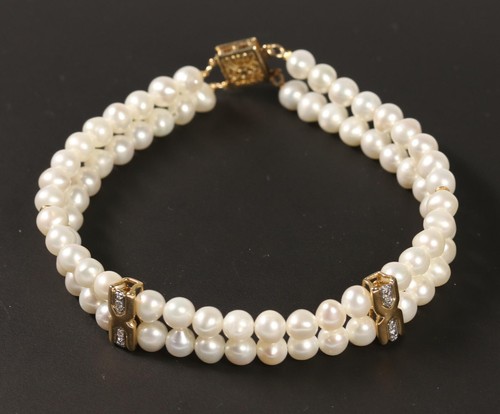 Schönes perlen armband 585er - schönes, perlen-armband,
