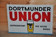 Altes Brauereischild/Imoglasschild 60er J.Dortmunder Union Bier,Reklame Brauerei