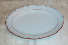 Meissen - Servierplatte/Vorlegeplatte -Roter Faden-grauer Faden -um 1950