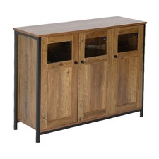 Küchenschrank Sideboard Küchenkommode Geschirrschrank Küchenbuffet mit Glastüren
