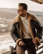 Neu Herren Echt Lammfell