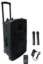 Mobile Akku Sound Anlage  Bluetooth USB MP3 SD  800W -bware VARIANTE D mit 38 cm