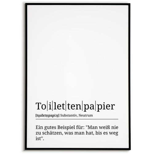 Toilettenpapier poster - toilettenpapier,