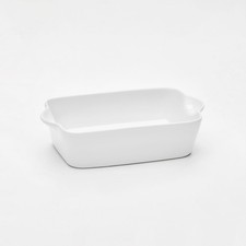 VAN WELL Auflauf Back Form eckig Porzellan weiß glänzend 20 x 13,5 x 5,5 cm