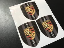 3 x Porsche  Wappen Aufkleber