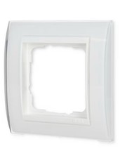 Gira 0211723 Rahmen Event Klar Weiß, Zwischenrahmen Reinweiß Glänzend, 1-fach