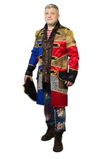 Karnevalskostüm Herren Lappenkostüm Patchwork Jacke Uniform Fasching Gehrock