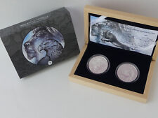 TSCHECHIEN 2024 2 x 1 OZ SILBER COIN SET ST BU -CZECH LION / LÖWE - SLOVAK EAGLE