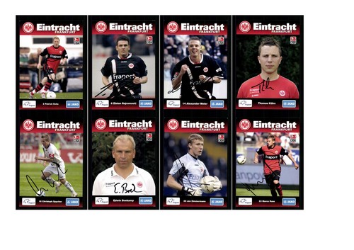 Autogrammkartensatz eintracht - autogrammkartensatz,
