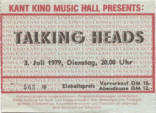 Talking heads concert 1979 - talking,