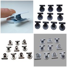 10er Set Magnetklammer schwarz/silber/weiß Magnetclip Klemme magnetisch Stark