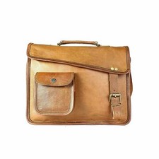 Sehr robuste Vintage-Aktentasche aus Leder Kuriertasche Schultertasche Laptop