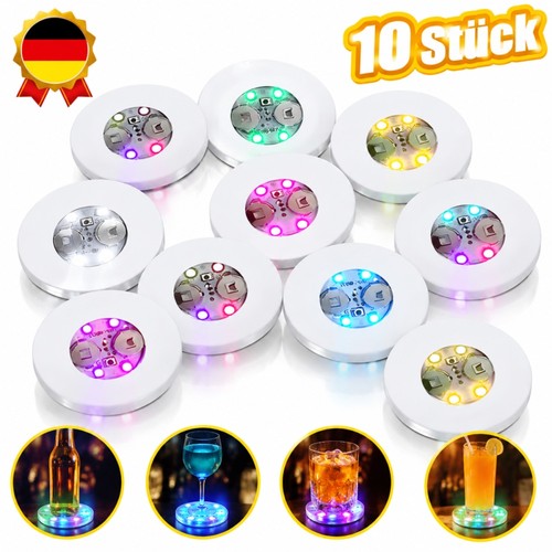 10x getränkeuntersetzer led - 10x,