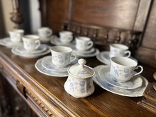 Mitterteich Form 2000 San Marco Dekor Blaue Blüte Kaffeservice, 8 Personen