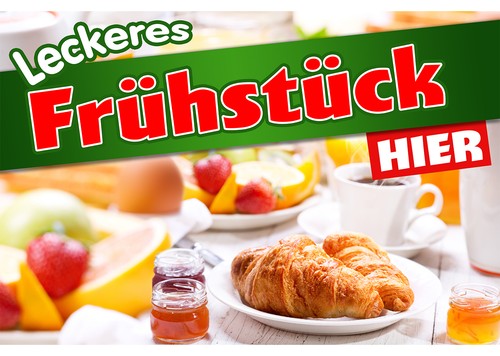 Banner oder aufkleber - aufkleber, leckeres